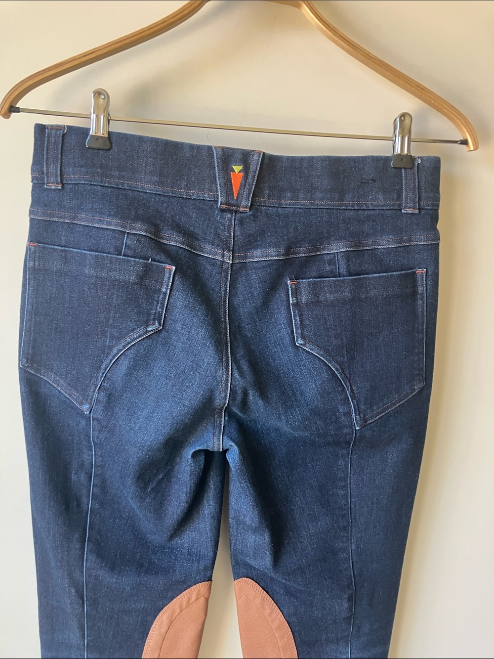 KERRITS Stretch Denim Knee Patch Riding Breech Size Medium NWOT - Picture 5 of 10